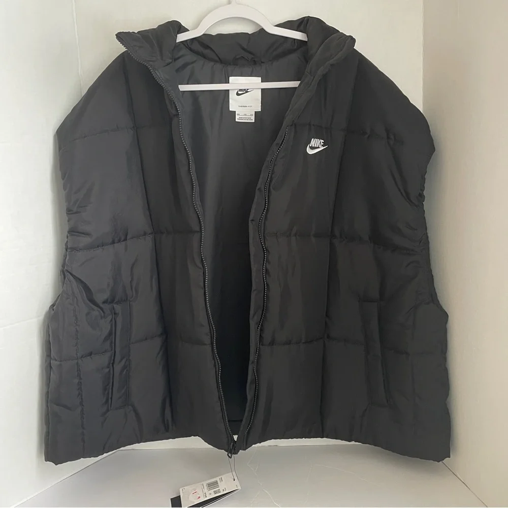 NWT Womens XXL Black Oversized Sportswear Classic Therma-FIT Vest - Picture 5 of 9